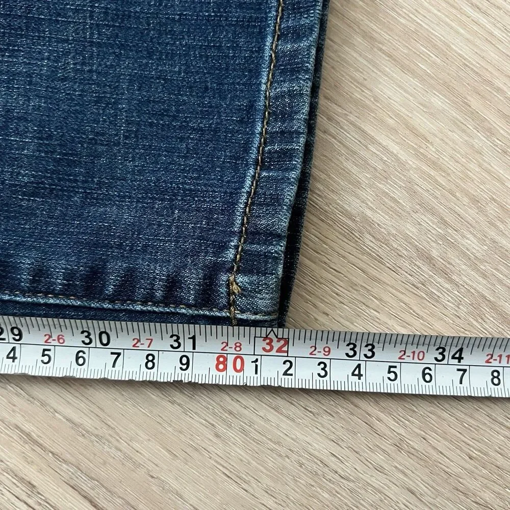 Lucky Brand 221 Straight Leg Mens Blue Jeans Size 34x32 Stretch Denim